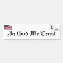 KRW in God die wij hebben vertrouwd op Bumpersticker
