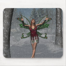 KRW laten het sneeuwen Kerstmis Faery Mousepad Muismatten
