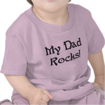 KRW mon humour mignon de bébé de roches de papa T-shirt