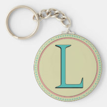 L LETTRE DE MONOGRAMME PORTE-CLÉ