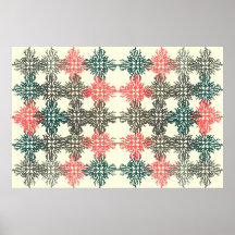 L.O.V.E. Flocons de neige de racine Affiches