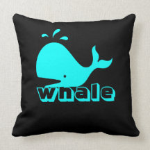 La baleine badine le coussin d'oreiller