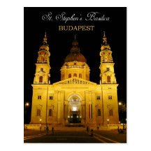 La basilique de St Stephen la nuit, Budapest, Hong Carte Postale