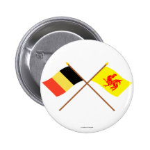 La Belgique croisée et les drapeaux wallons de rég Badges