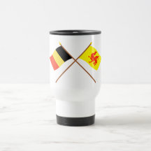 La Belgique croisée et les drapeaux wallons de rég Tasse À Café