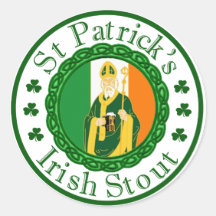 La bière de malt irlandaise de St Patrick Adhésif