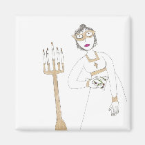 La boule masquée déplaisante de Jane Austen magnets
