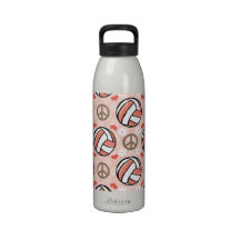 La bouteille d'eau BPA de volleyball d'amour de pa