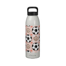 La bouteille d'eau BPA du football d'amour de paix