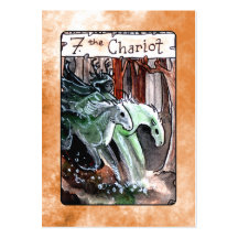 La carte de tarot de char cartes de visite personnelles