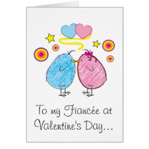 La carte de Valentine de fiancée