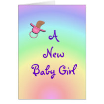La carte en pastel d'Announcemt de bébé d'arc-en-c