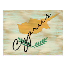 La Chypre a affligé le drapeau chypriote Carte Postale
