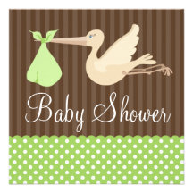 La cigogne verte de Brown pointille le baby shower Bristol