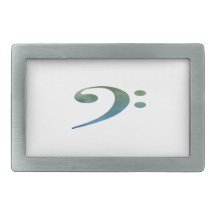 la clef basse opacifie vert-bleu boucle de ceinture rectangulaire