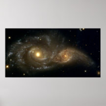 La collision a encadré la copie de la NASA Affiche
