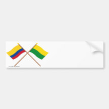 La Colombie et les drapeaux croisés par Vichada Autocollants Pour Voiture