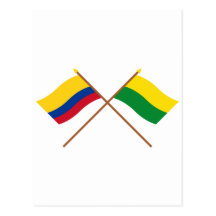 La Colombie et les drapeaux croisés par Vichada Cartes Postales