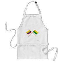 La Colombie et les drapeaux croisés par Vichada Tabliers