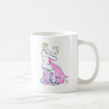 La conception graphique de danseurs de valse tasses à café