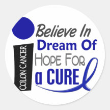 La conscience de cancer du colon CROIENT l'ESPOIR  Adhésif Rond