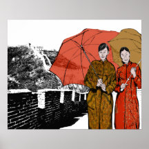 La copie de toile de Grande Muraille Posters