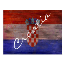 La Croatie a affligé le drapeau Carte Postale