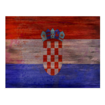 La Croatie a affligé le drapeau Carte Postale
