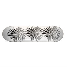 La dentelle vintage fleurit la planche à roulettes
