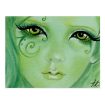 La fée verte tourbillonne carte postale