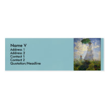 La femme de Monet avec un parasol (la balade/prome Modèles De Cartes De Visite