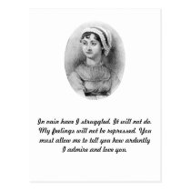 La fierté de Jane Austen cartes postales