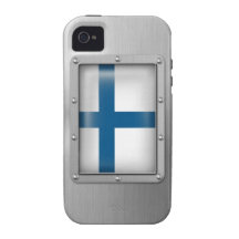 La Finlande en acier inoxydable iPhone 4 Case