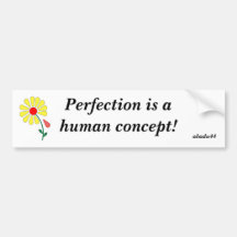 la fleur d'inperfection, perfection est une concen autocollant pour voiture