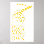 La fumée a une affiche de jaune d'esprit