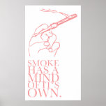 La fumée a une affiche de rose d'esprit