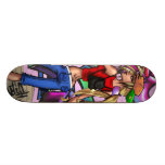 La jeune fille au graffiti - plateaux de planche à roulettes