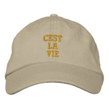 La La de Cest luttent Chapeau Brodé