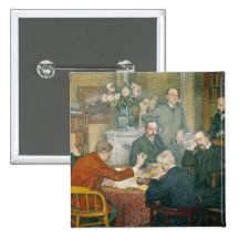 La lecture, 1903 badge avec épingle
