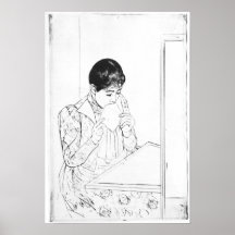 La lettre par Mary Stevenson Cassatt Affiches