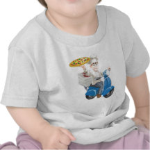 La livraison de vélomoteur de chef de pizza t-shirt