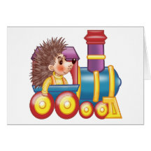 la locomotive et le hérisson carte de vœux
