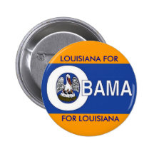 La LOUISIANE POUR le bouton d'OBAMA Badges