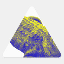 LA LUMIÈRE D'ALLIGATOR AUTOCOLLANTS EN TRIANGLE