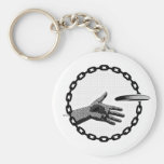 La main qui frappe légèrement porte-clefs