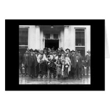 La Maison Blanche 1919 de groupe indien d'Osage Carte De Vœux