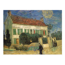 La Maison Blanche la nuit par Vincent van Gogh Carte Postale