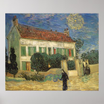 La Maison Blanche la nuit par Vincent van Gogh Posters