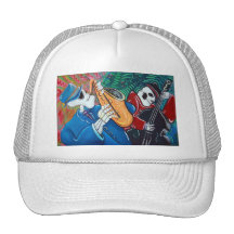 La mauvaise bande d'os de bleus casquettes