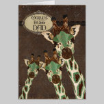 La meilleure carte de fête des pères de girafes de cartes